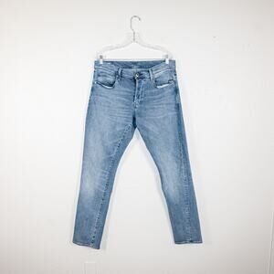 G-Star RAW Men's 3301 Regular Tapered Jeans blue wash size 32